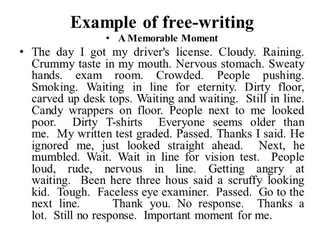 Free Writing