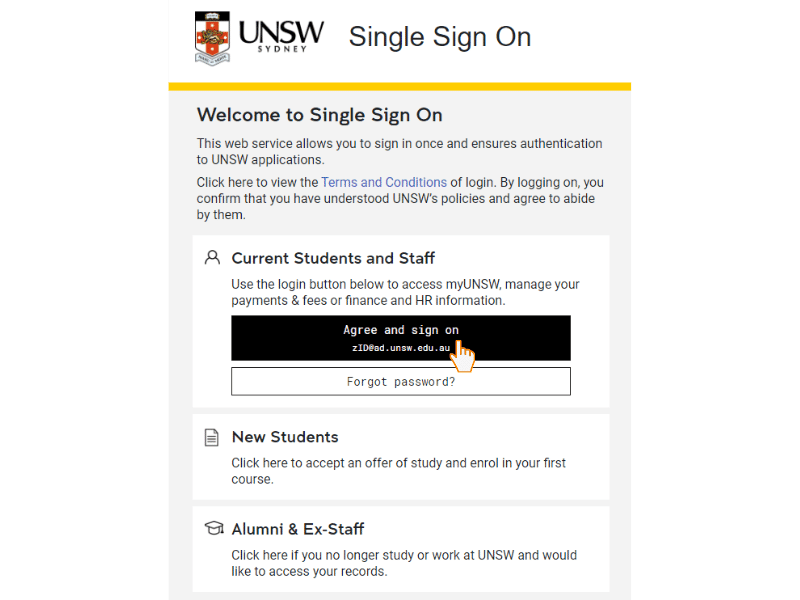 myunsw sign on