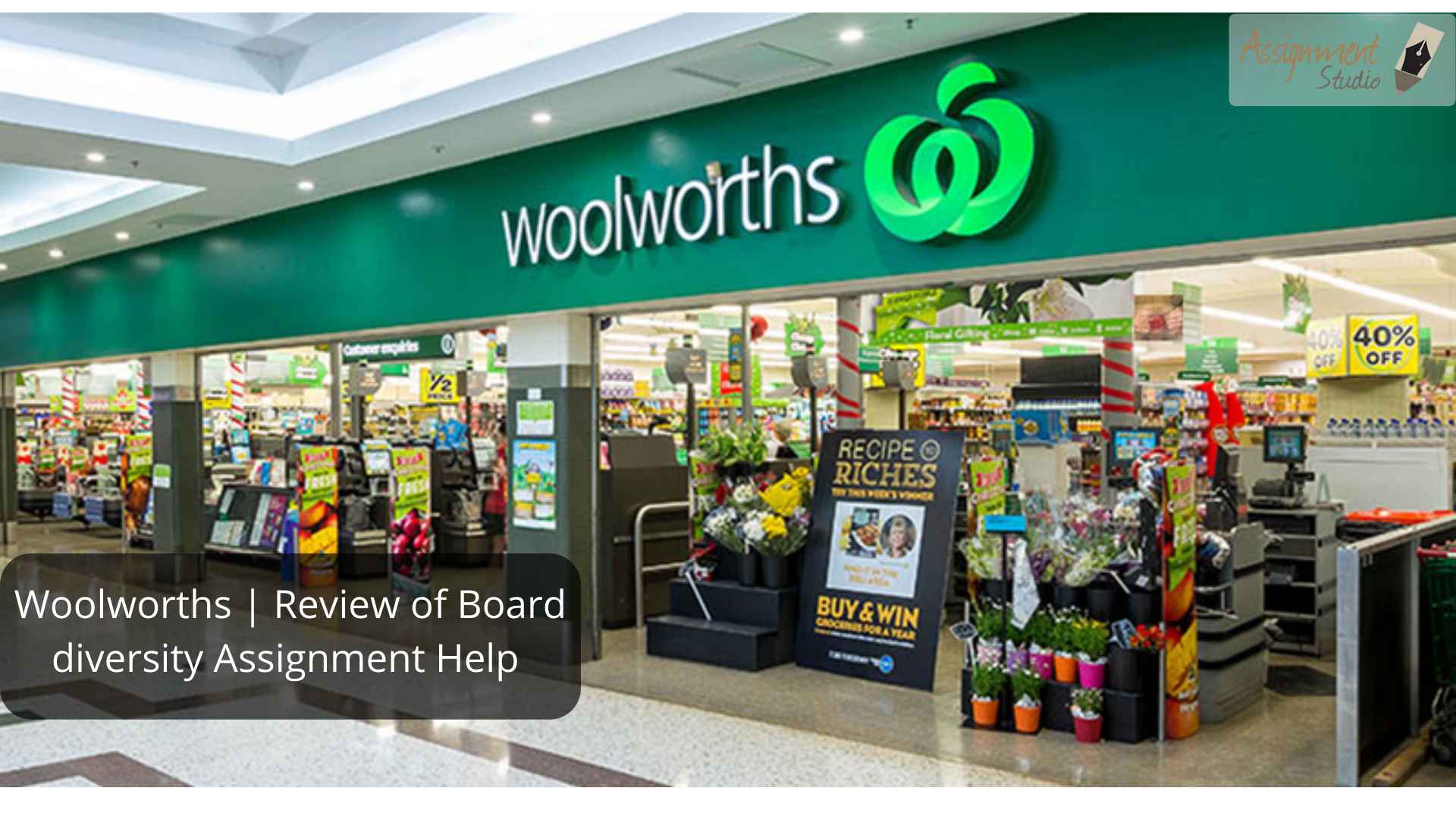 WOOLWORTHS - review of board diversity assignment help