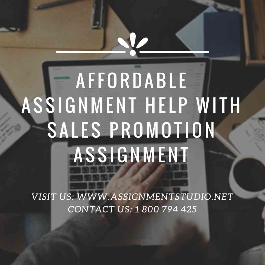 Affordable assignment help with sales promotion assignment