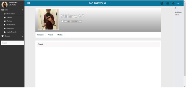 The profile section